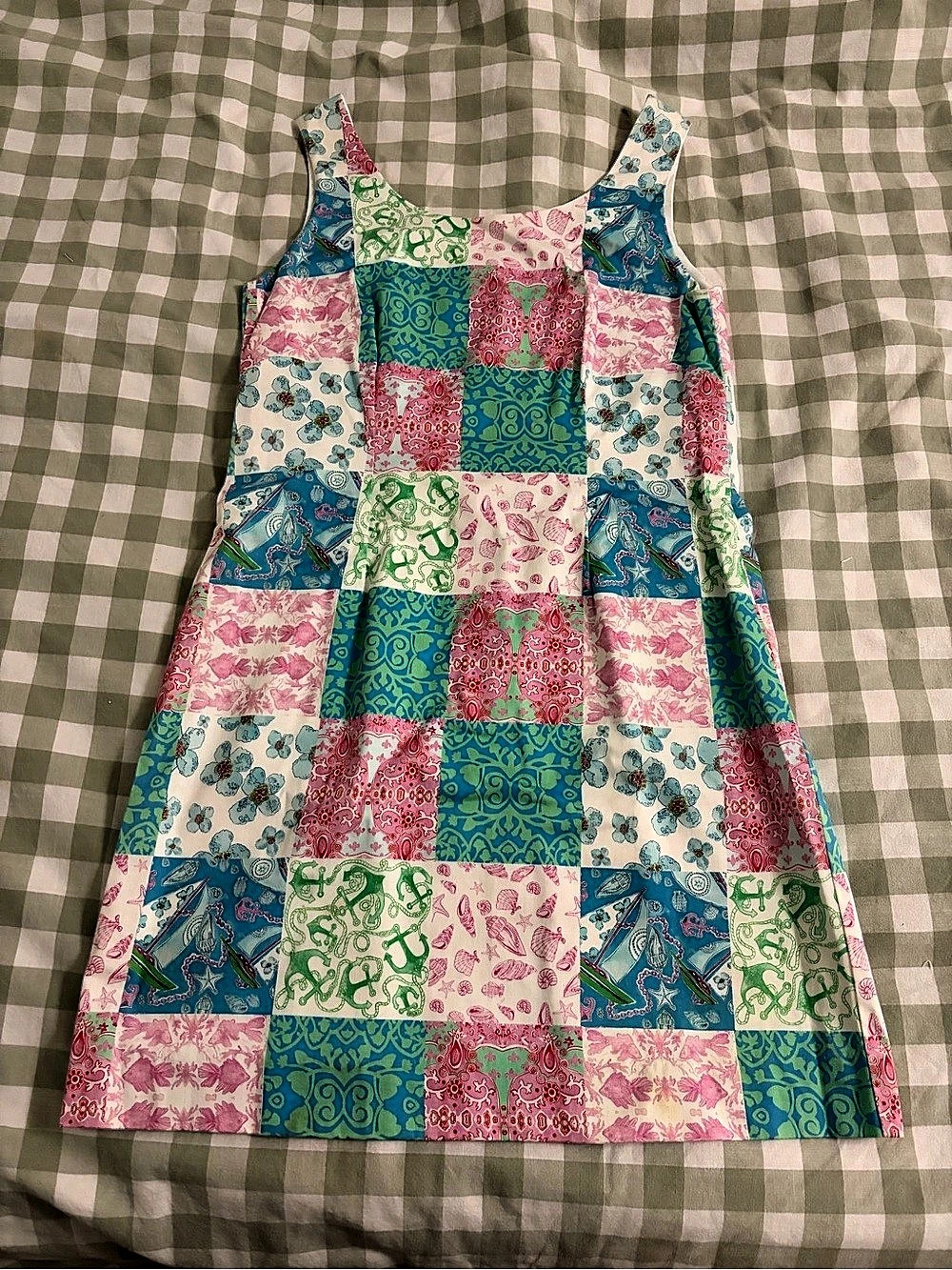 Kaeli Smith Color Block Mini Dress in Pink & Blue Size 6 Like New